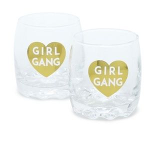 Shot Glass Set Of 4  “Girl Gang” Drinkware Bar